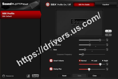 Screenshot Creative Sound Blaster drivers