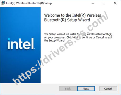 Screenshot Intel Bluetooth drivers